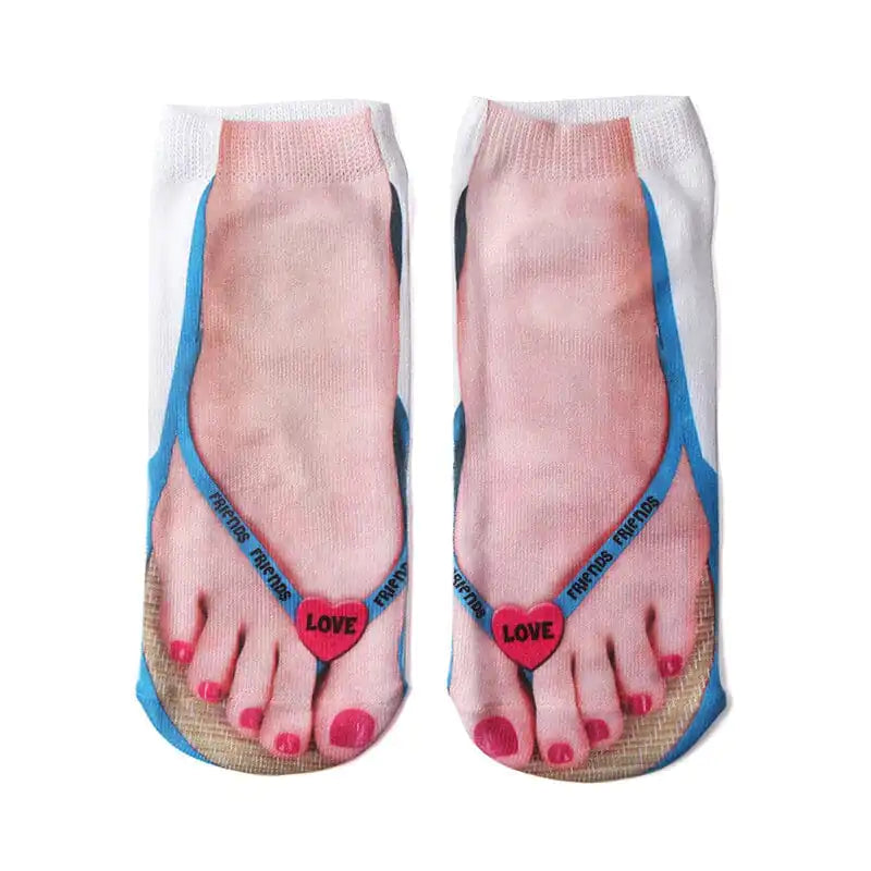 Sokken met Afbeelding van Slippers - Diverse Varianten