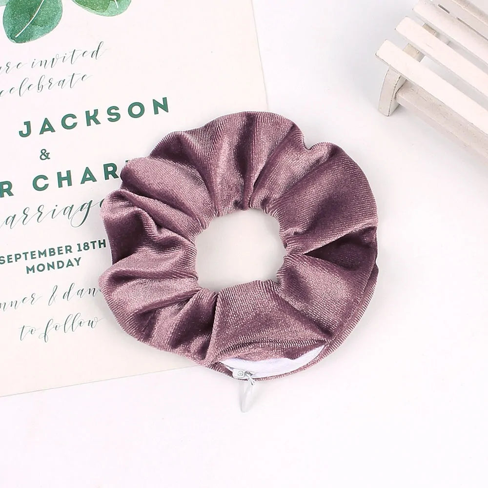 Scrunchie met Rits - Diverse Kleuren