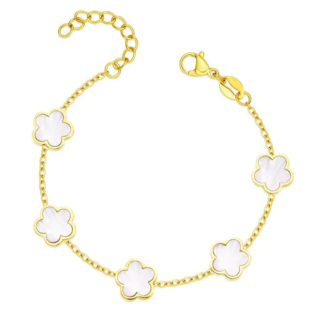 Goudkleurige Armband met Gekleurde Boemen - Diverse Varianten