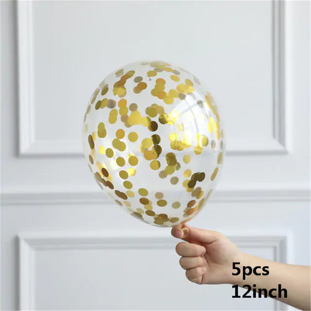 Glitter Party Ballonnen 5 Stuks - Diverse Kleuren
