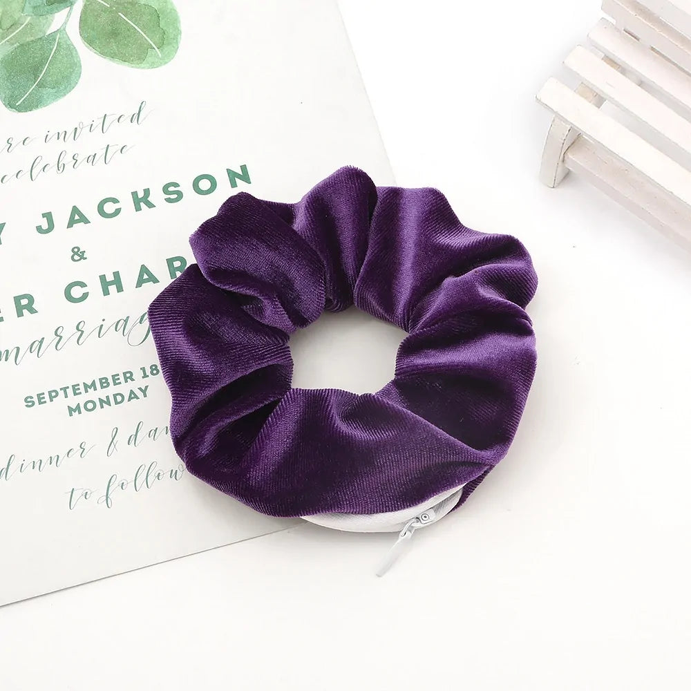 Scrunchie met Rits - Diverse Kleuren