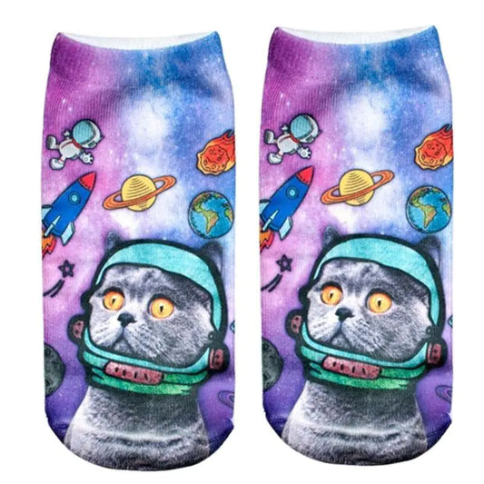 Astro Cat Socks - Enkelsokken met Print