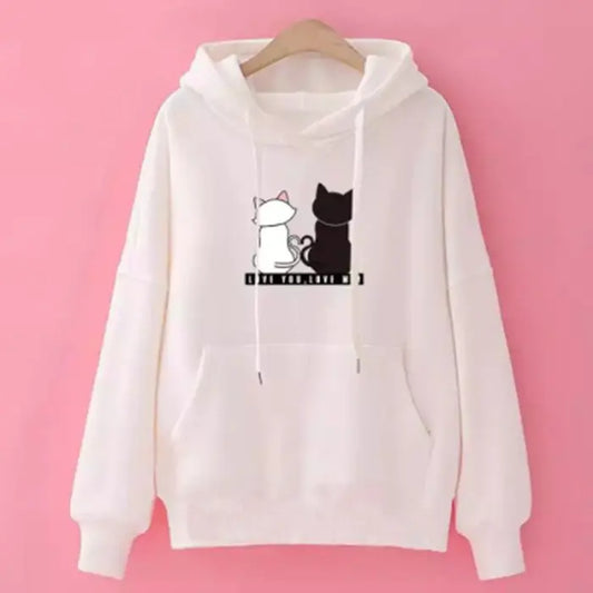 Hoodie met Print - Diverse Kleuren