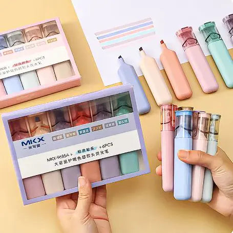 Highlighters Markeerstiften Pastelkleuren 6 Stuks - Diverse Varianten