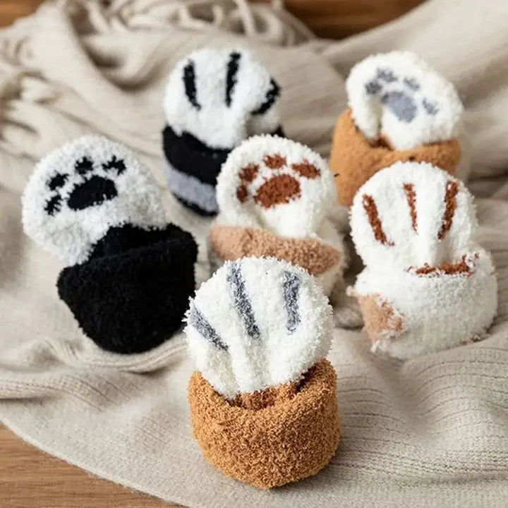 Fluffy Sokken met Print 3 Paar - Diverse Varianten