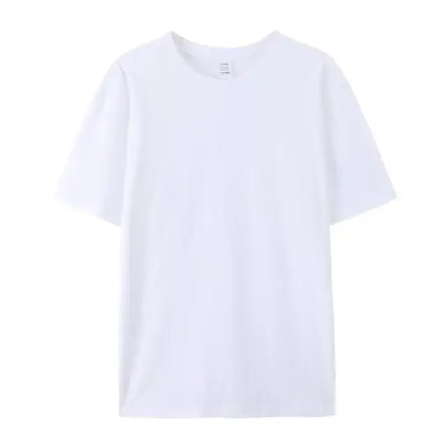 Effen T-Shirt met Korte Mouwen 100% Katoen - Diverse Kleuren