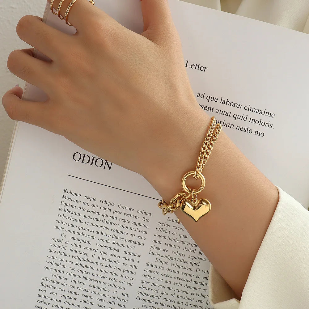 Armband met Hartje - Diverse Kleuren