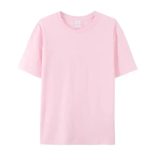 Effen T-Shirt met Korte Mouwen 100% Katoen - Diverse Kleuren