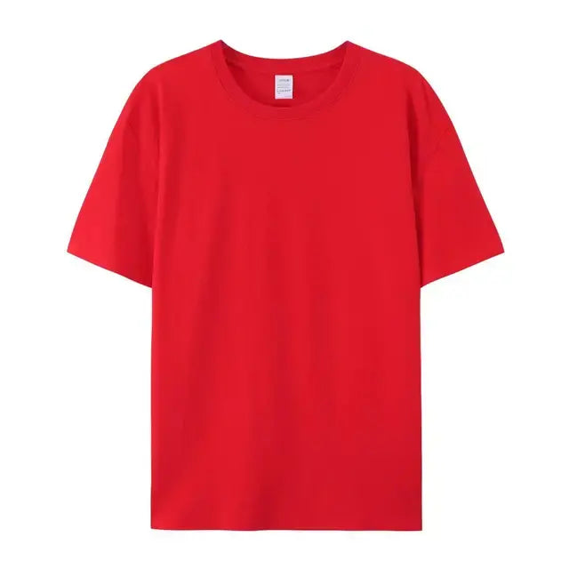 Effen T-Shirt met Korte Mouwen 100% Katoen - Diverse Kleuren