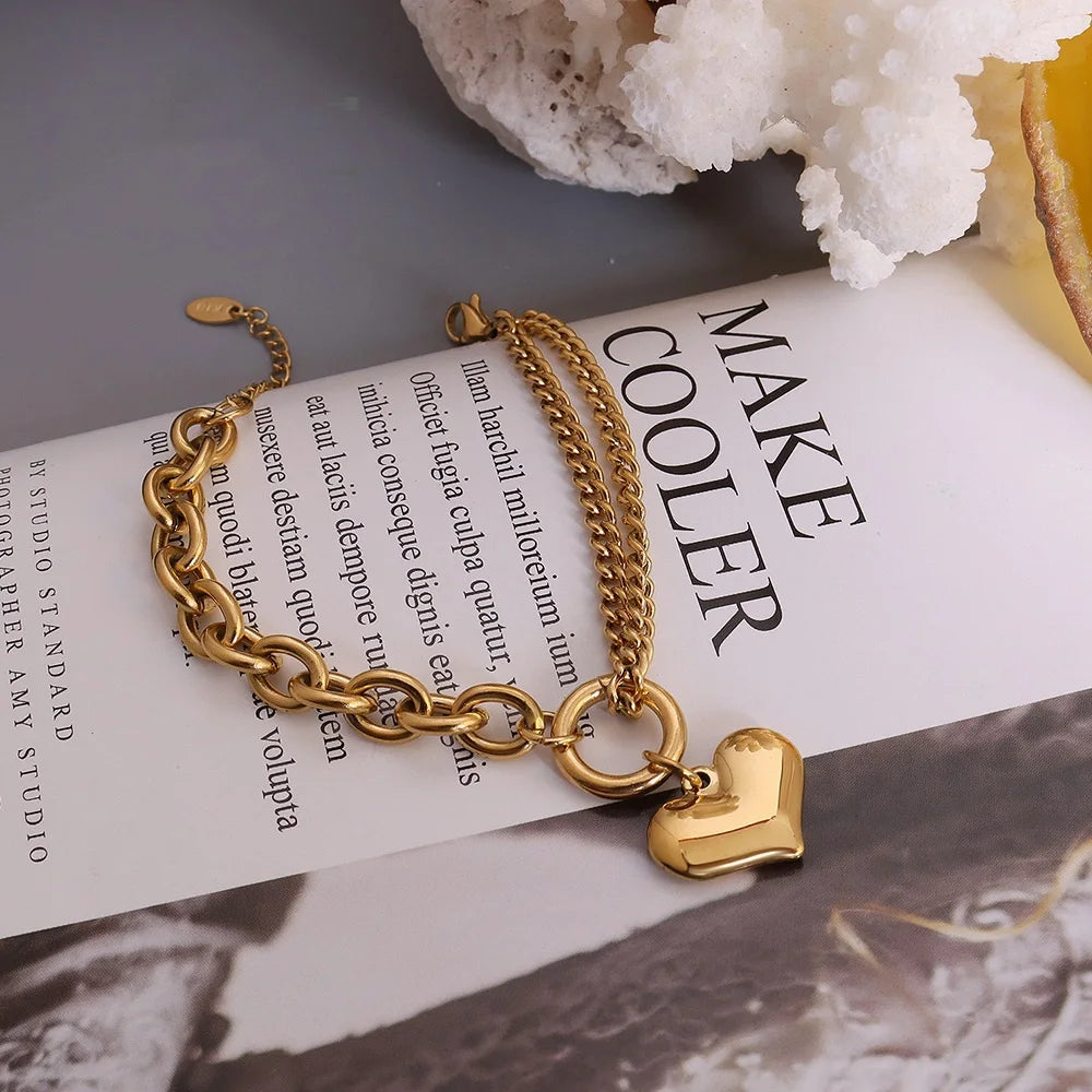 Armband met Hartje - Diverse Kleuren