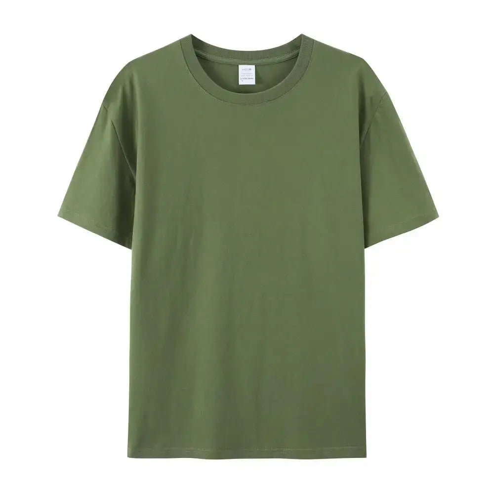 Effen T-Shirt met Korte Mouwen 100% Katoen - Diverse Kleuren