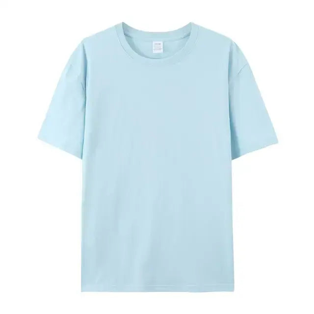 Effen T-Shirt met Korte Mouwen 100% Katoen - Diverse Kleuren