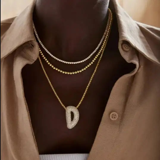 Ketting met Letter - Diverse Kleuren