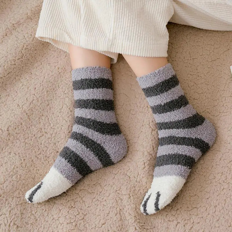 Fluffy Sokken met Print 3 Paar - Diverse Varianten