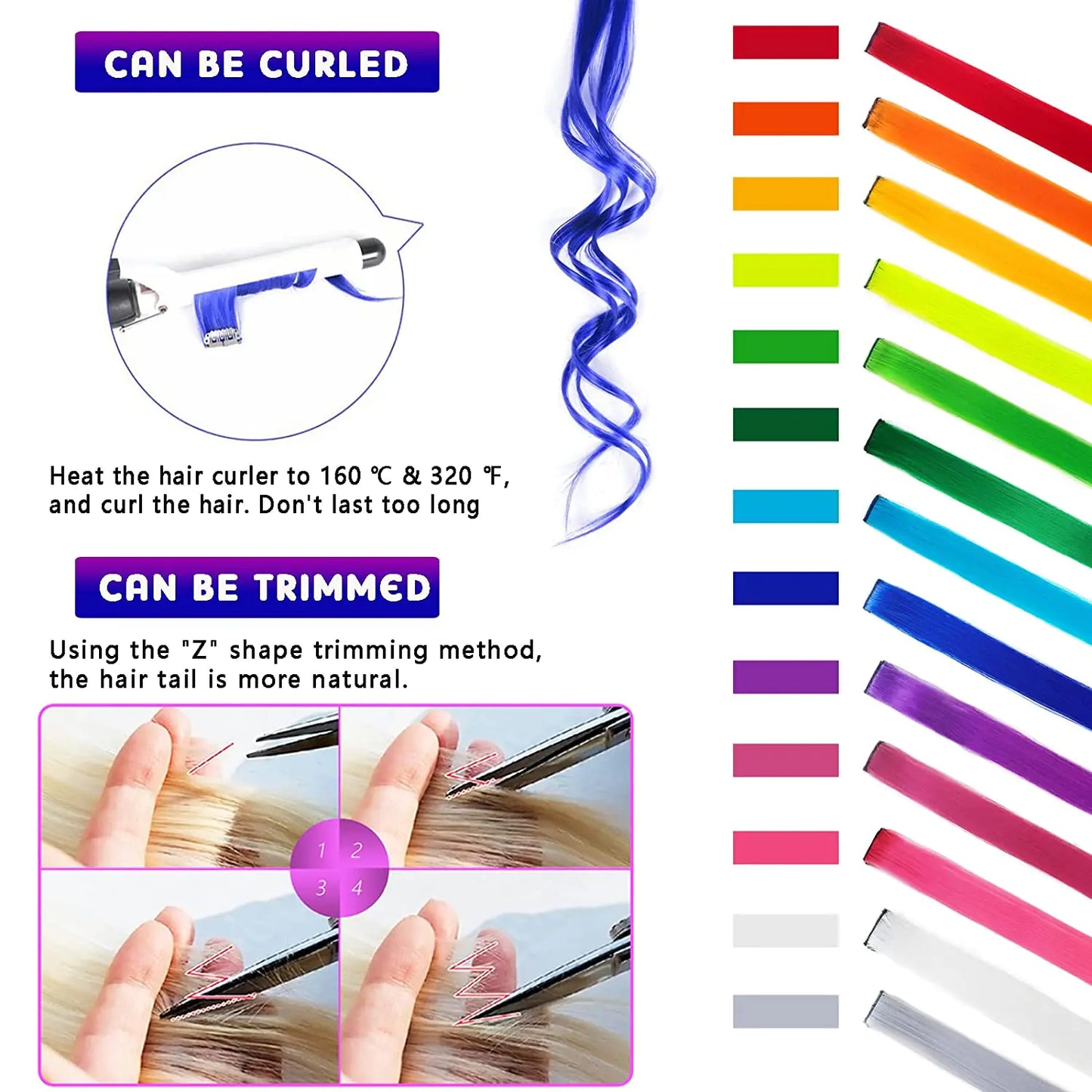 Hair Extensions - Diverse Kleuren
