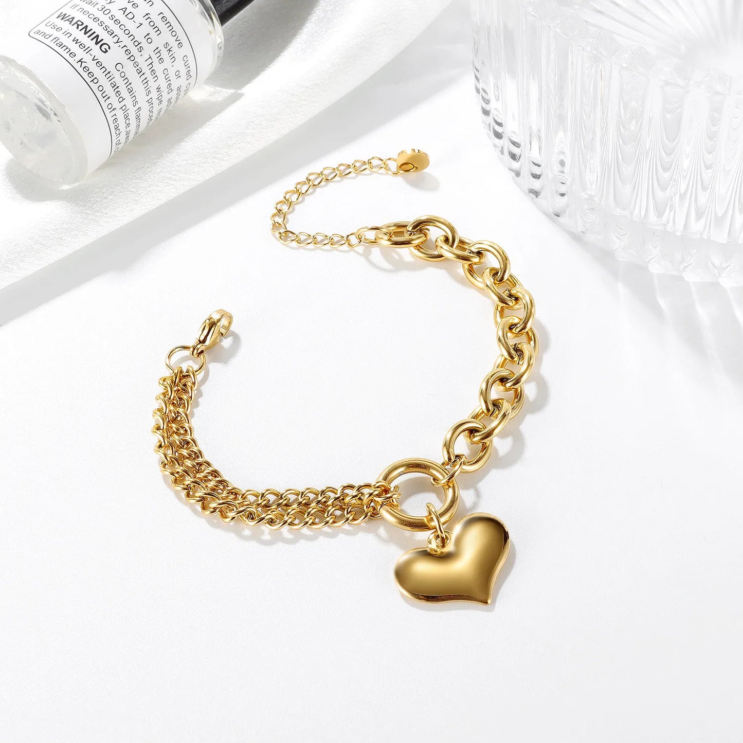 Armband met Hartje - Diverse Kleuren