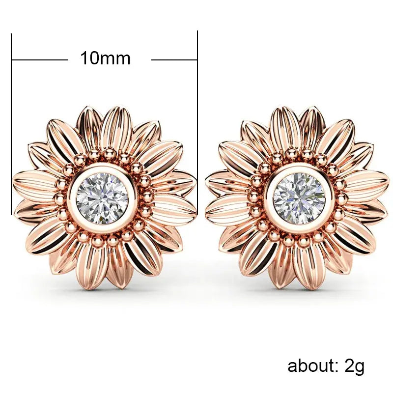Sunflower Stud Oorbellen - Diverse Kleuren